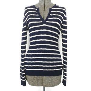 Lauren Ralph Lauren VNeck Sweater Striped Sz M D05